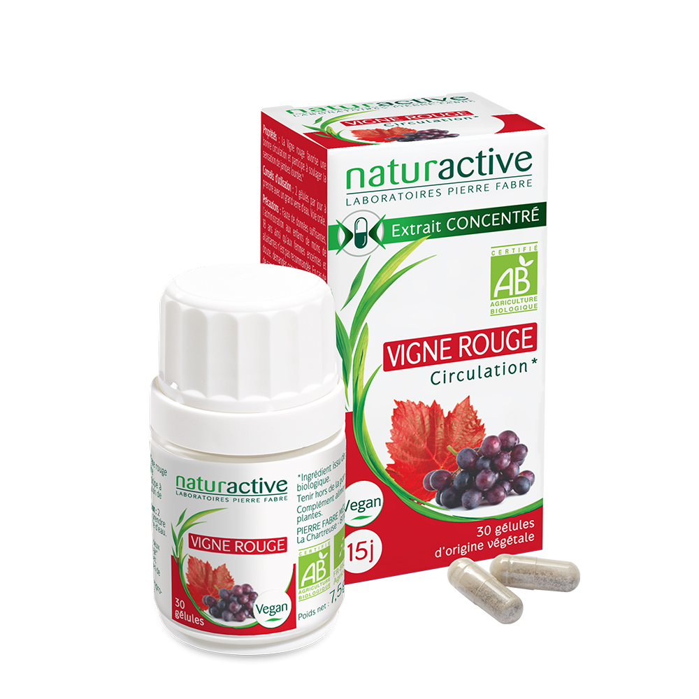 Naturactive Estratto concentrato di vite rossa biologica Circolazione 30 capsule