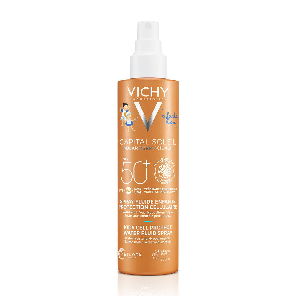 Vichy Capital Soleil Spray fluido per bambini SPF50+ 200 ml