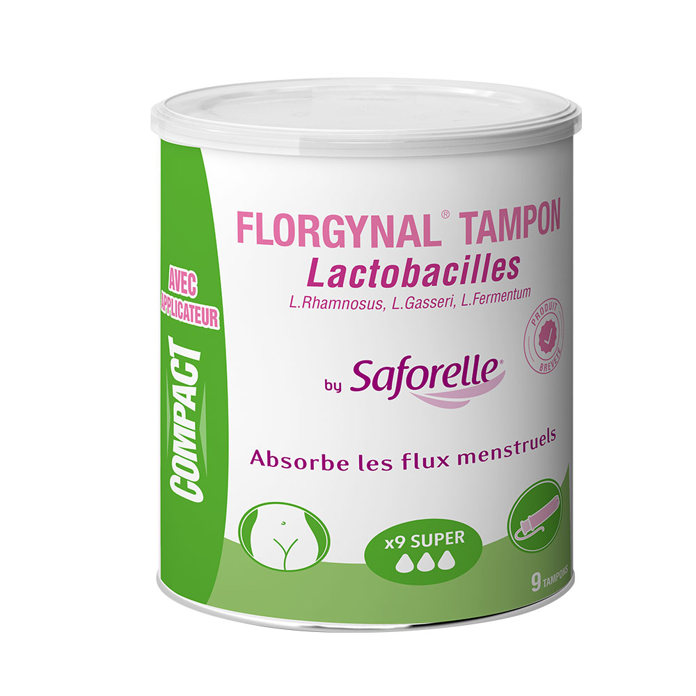 Saforelle Florgynal Tamponi con lattobacilli per il ciclo super compact con applicatore X9