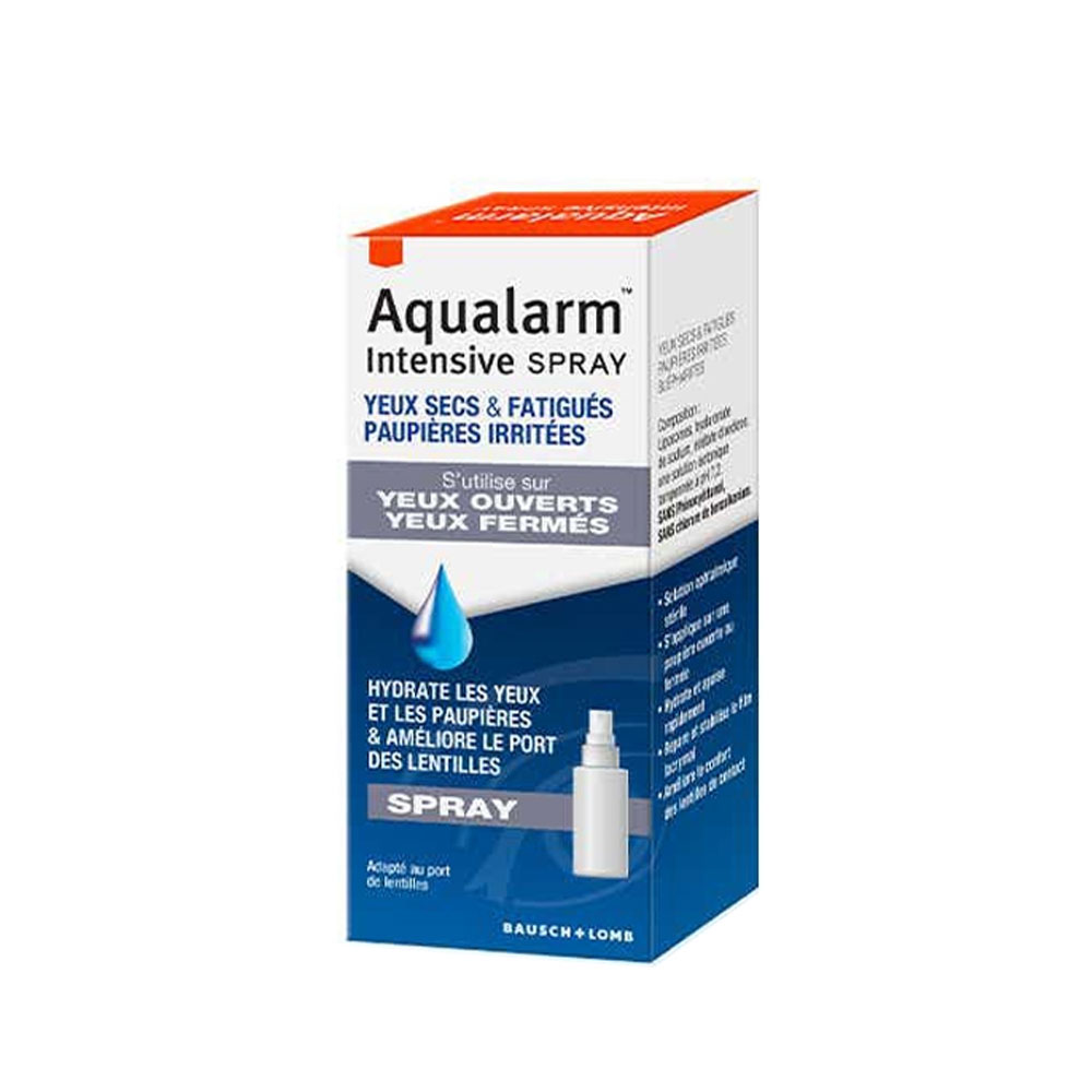 Bausch&Lomb Aqualarm Spray intensivo occhi secchi, affaticati e palpebre irritate per occhi aperti e chiusi 10 ml