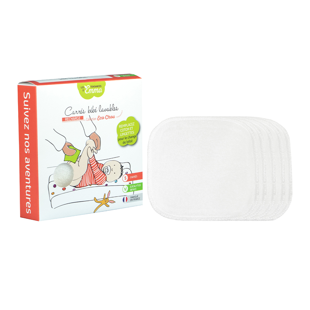 Les Tendances D'Emma Eco Chou Bordi lavabili per bambini Eucalipto x5