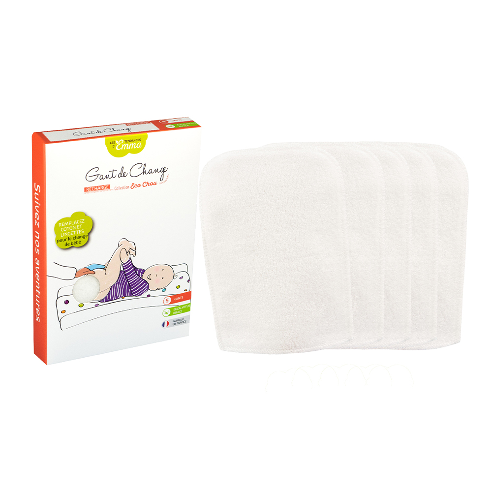 Les Tendances D'Emma Eco Chou Guanti per il cambio Eucalipto x5