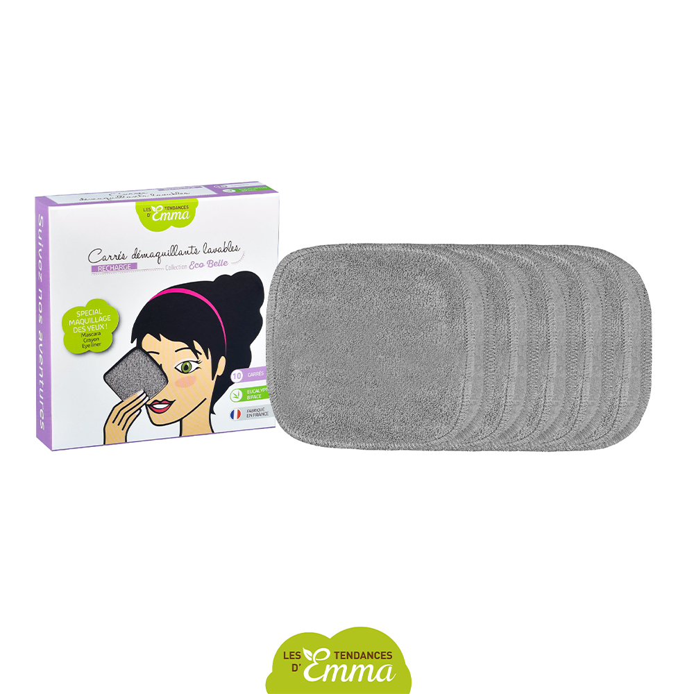 Les Tendances D'Emma Eco Belle Stick struccanti lavabili grigio Eucalipto x10