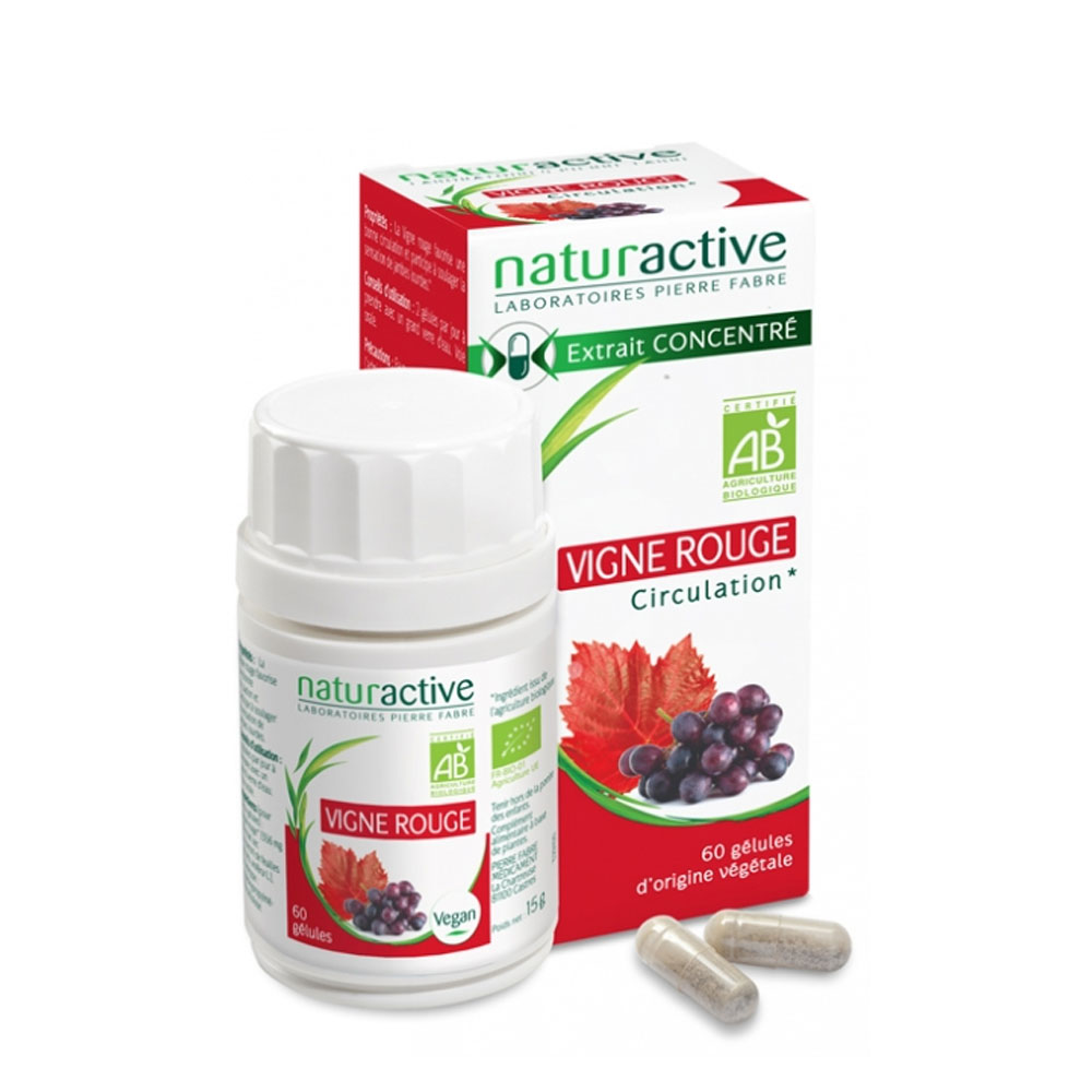 Naturactive Estratto concentrato di vite rossa biologica Circolazione 60 capsule