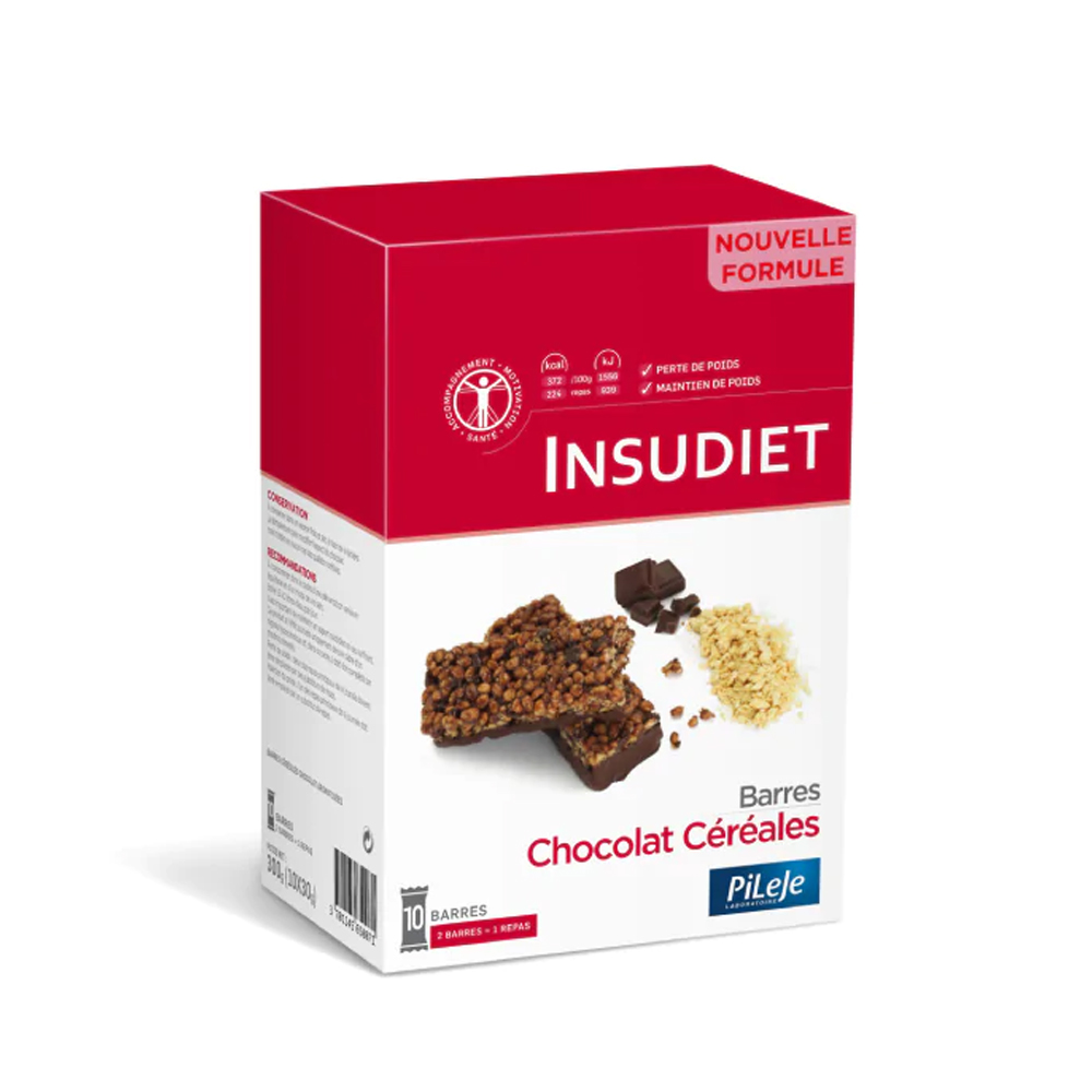 Insudiet Barretta di cereali al cioccolato x10
