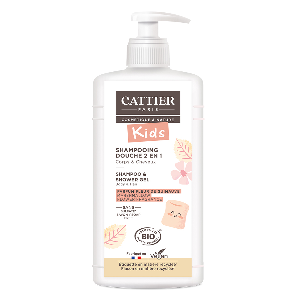 Cattier Gel doccia shampoo districante 2 in 1 profumo di fiore di altea 500ml