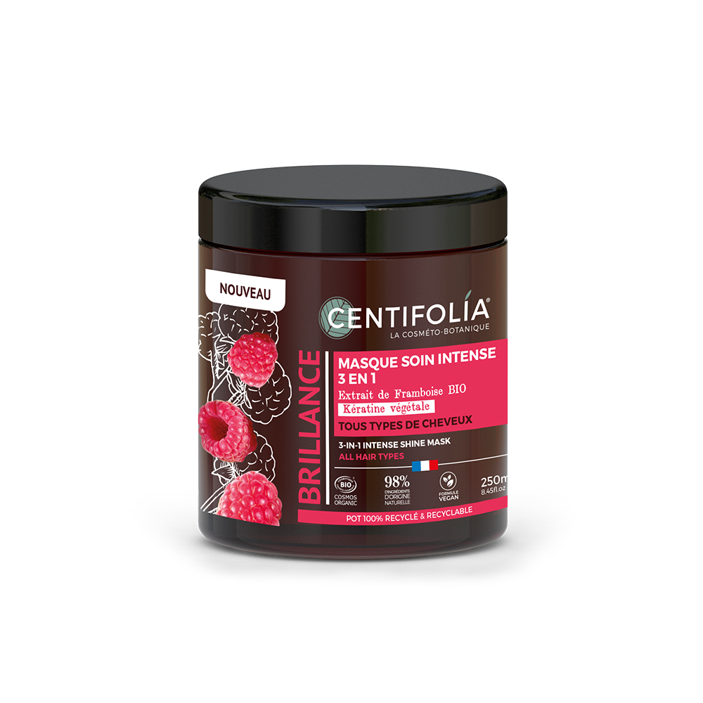 Centifolia Brillance Maschera 3in1 biologica Intensive Shine Tous types de cheveux 250ml