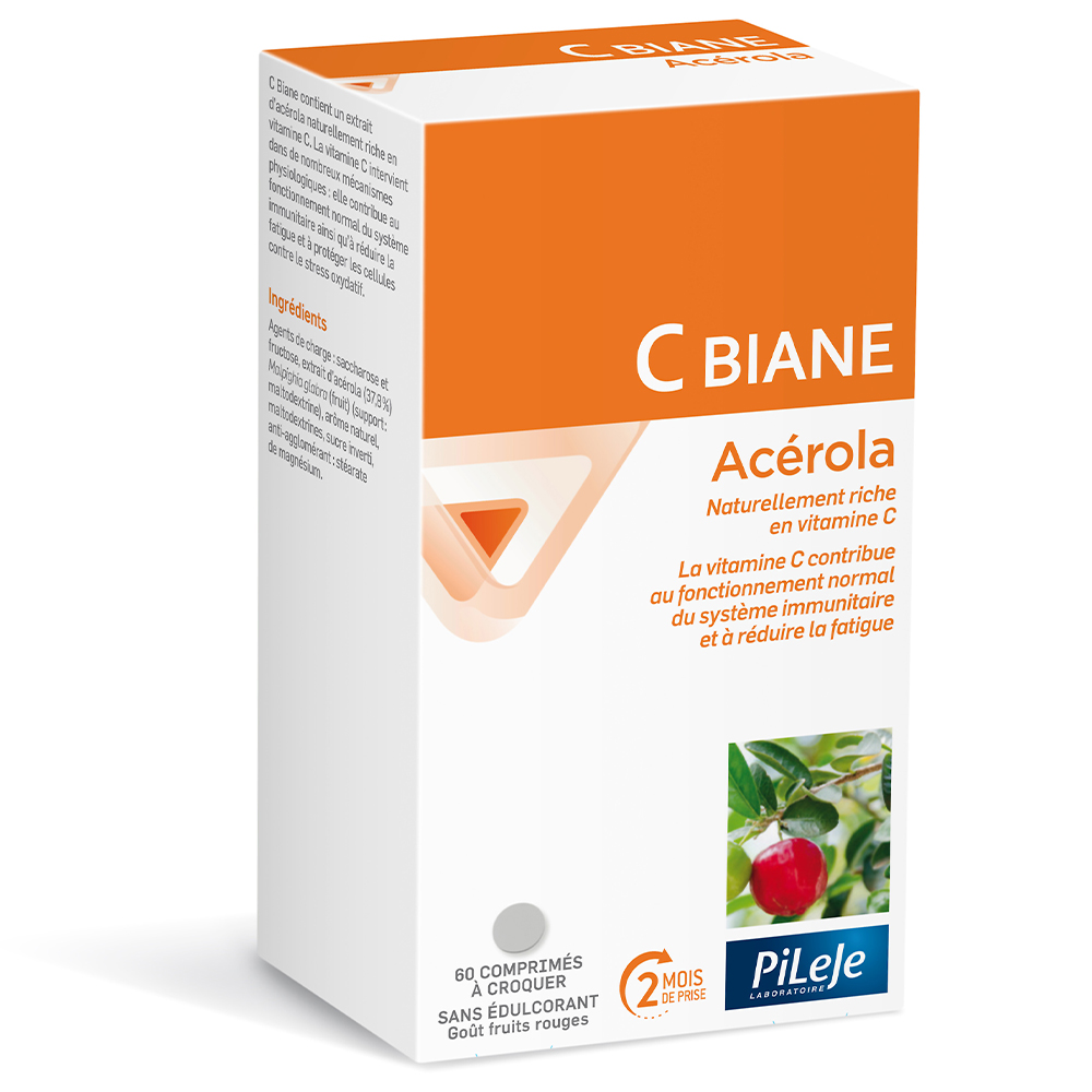 Pileje C Biane Acerola gusto frutti rossi 60 compresse