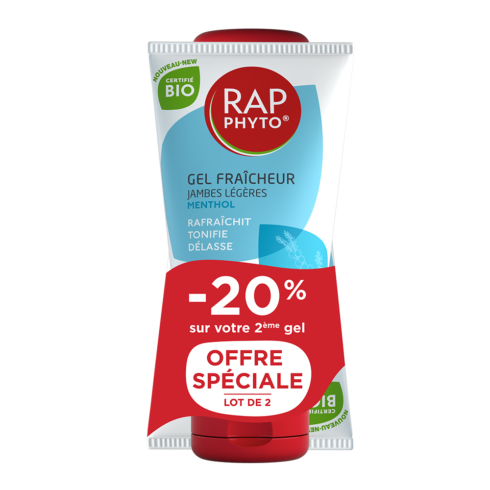 Rap Phyto Gel rinfrescante Mentolo bio Gambe Leggere 150 ml