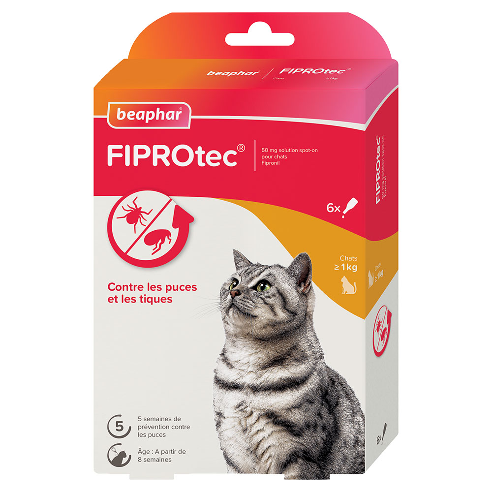 Beaphar Pipette antiparassitarie Fiprotec per Gatto Plus 1 kg