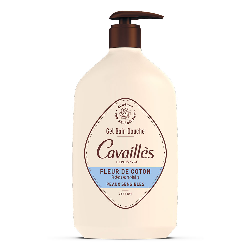 Cavaillès Gel Bagno-Doccia Fiore di cotone Pelle sensibile 1L