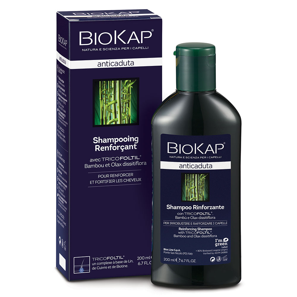 Biokap Anticaduta Shampoo rinforzante anti-caduta dei capelli 200 ml
