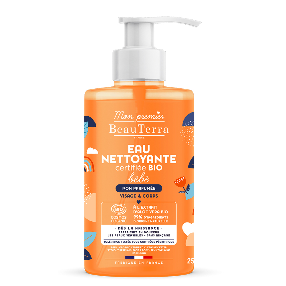 Beauterra Acqua Detergente Bio per Bebe Pelle, corpo e capelli sensibili 250ml