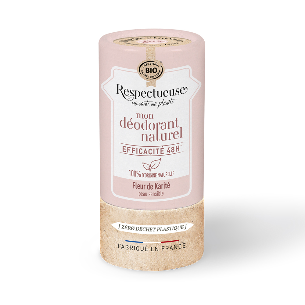 Respectueuse Mmio deodorante naturale efficace 48h bio per pelle sensibile profumo fiore di karité 50g