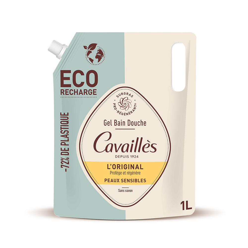 Cavaillès Eco Ricarica Gel Bagno-Doccia L'Original Pelle sensibile 1L
