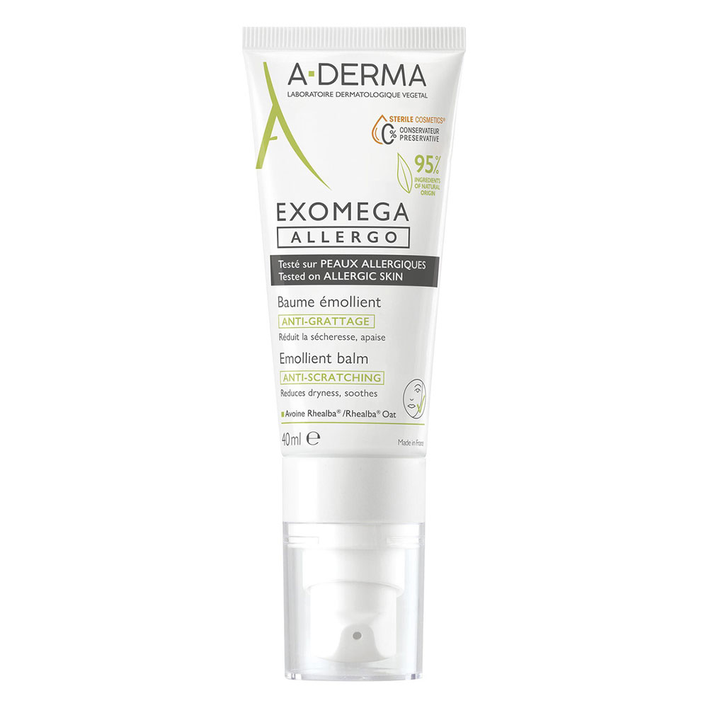 A-Derma Exomega Allergo Balsamo emolliente anti-prurito Pelle allergica 40 ml