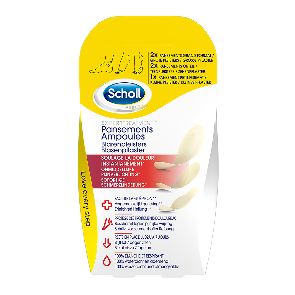 Scholl Medicazioni vesciche di diverse dimensioni Per i talloni e le dita dei piedi x5