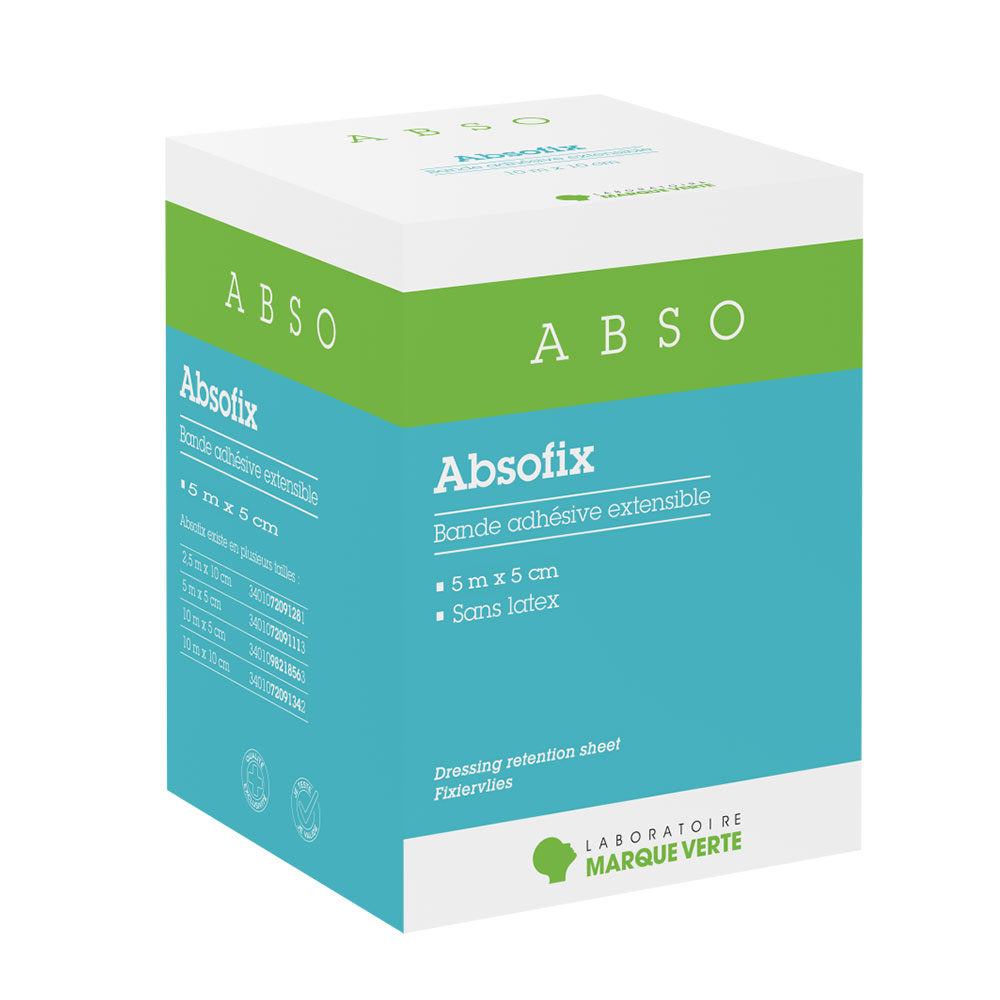 Marque Verte Abso Bendaggi adesivi 5mx5cm Fix 1 UNITÀ