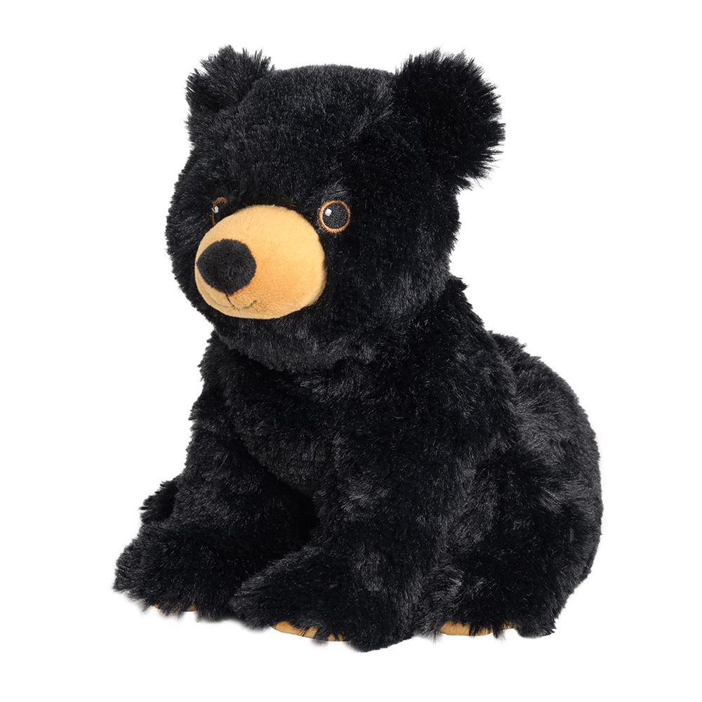 Soframar Warmies Bottiglia dell'acqua calda Orso nero Accogliente Peluche