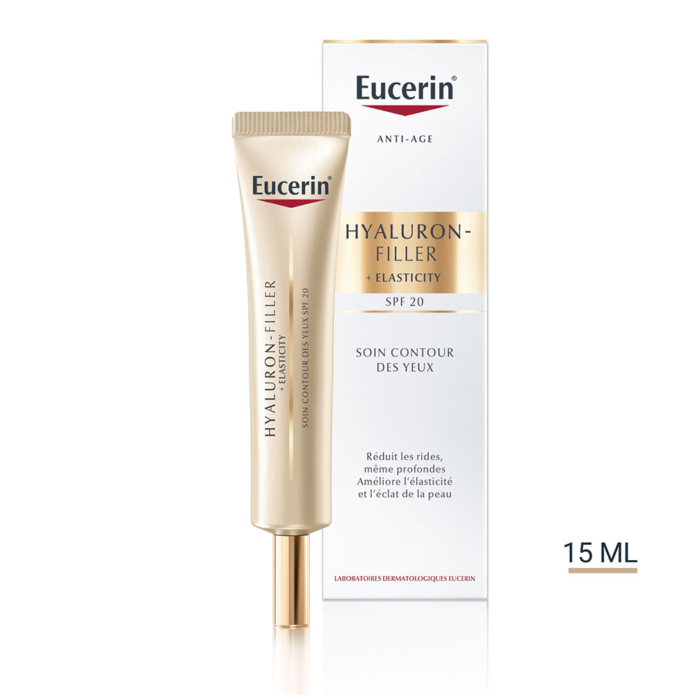 Eucerin Hyaluron-Filler + Elasticity Trattamento contorno occhi SPF20 Pelli mature 15 ml