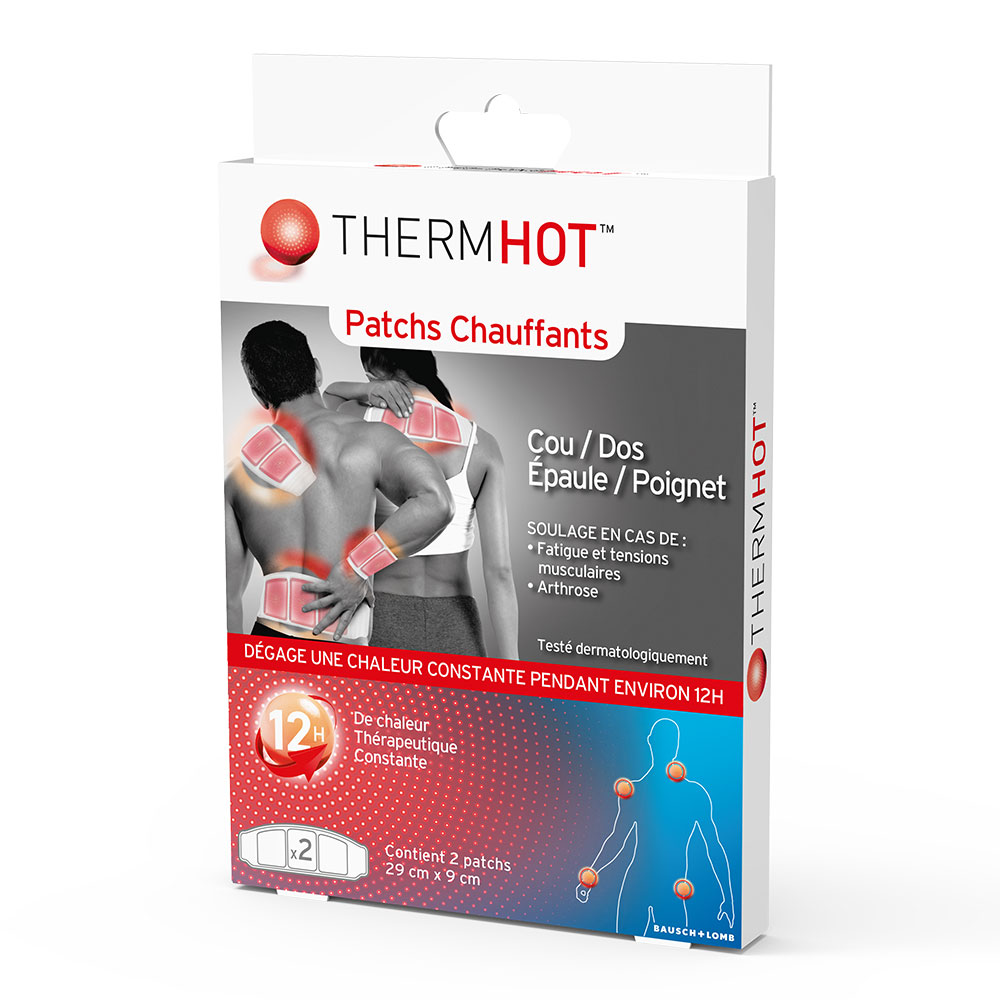 Bausch&Lomb Thermhot Cerotti riscaldati per collo, schiena, spalle e polsi x2