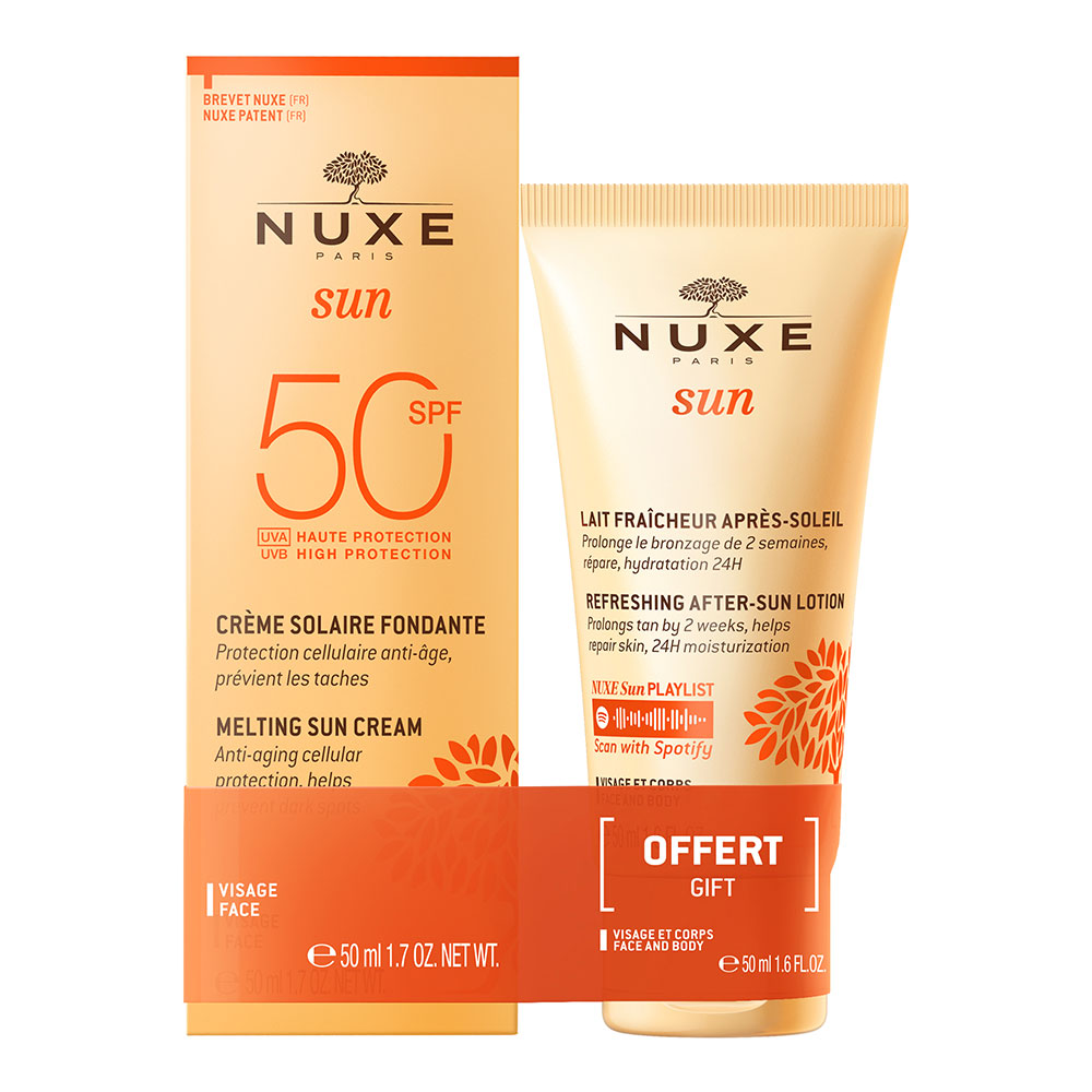 Nuxe Sun Crema fondente viso alta protezione SPF 50 50 ml + latte doposole freschezza