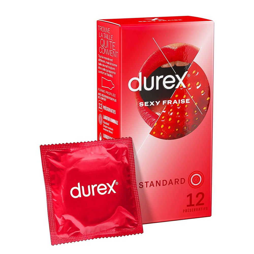 Durex Fragola Preservativi standard x12