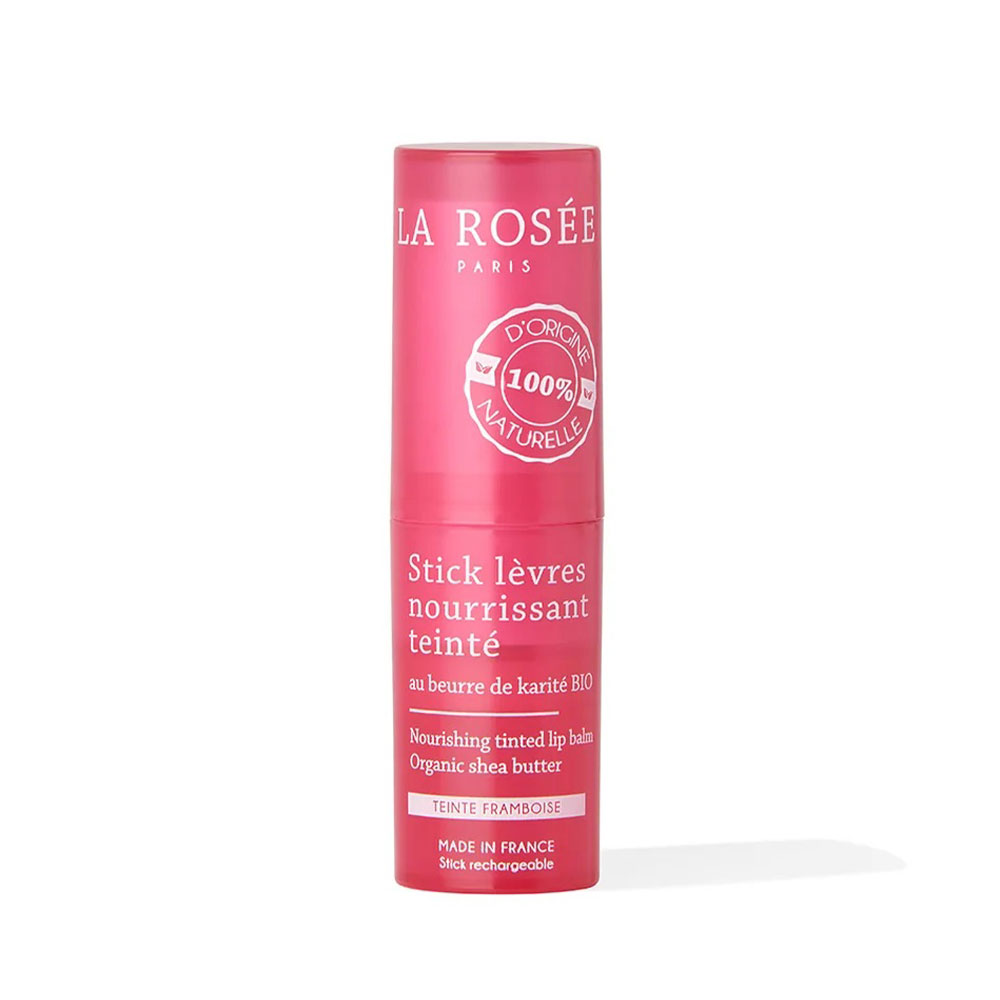 LA ROSÉE Stick labbra nutriente color lampone ricaricabile Con Burro di Karité biologico 4.5g