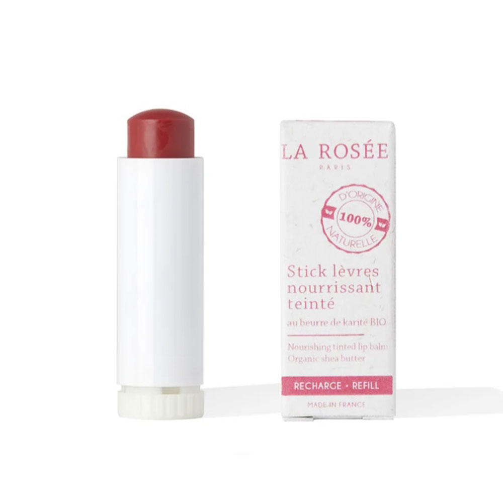 LA ROSÉE Ricarica Lampone colorato Stick Labbra Nutriente Con Burro di Karité biologico 4.5g