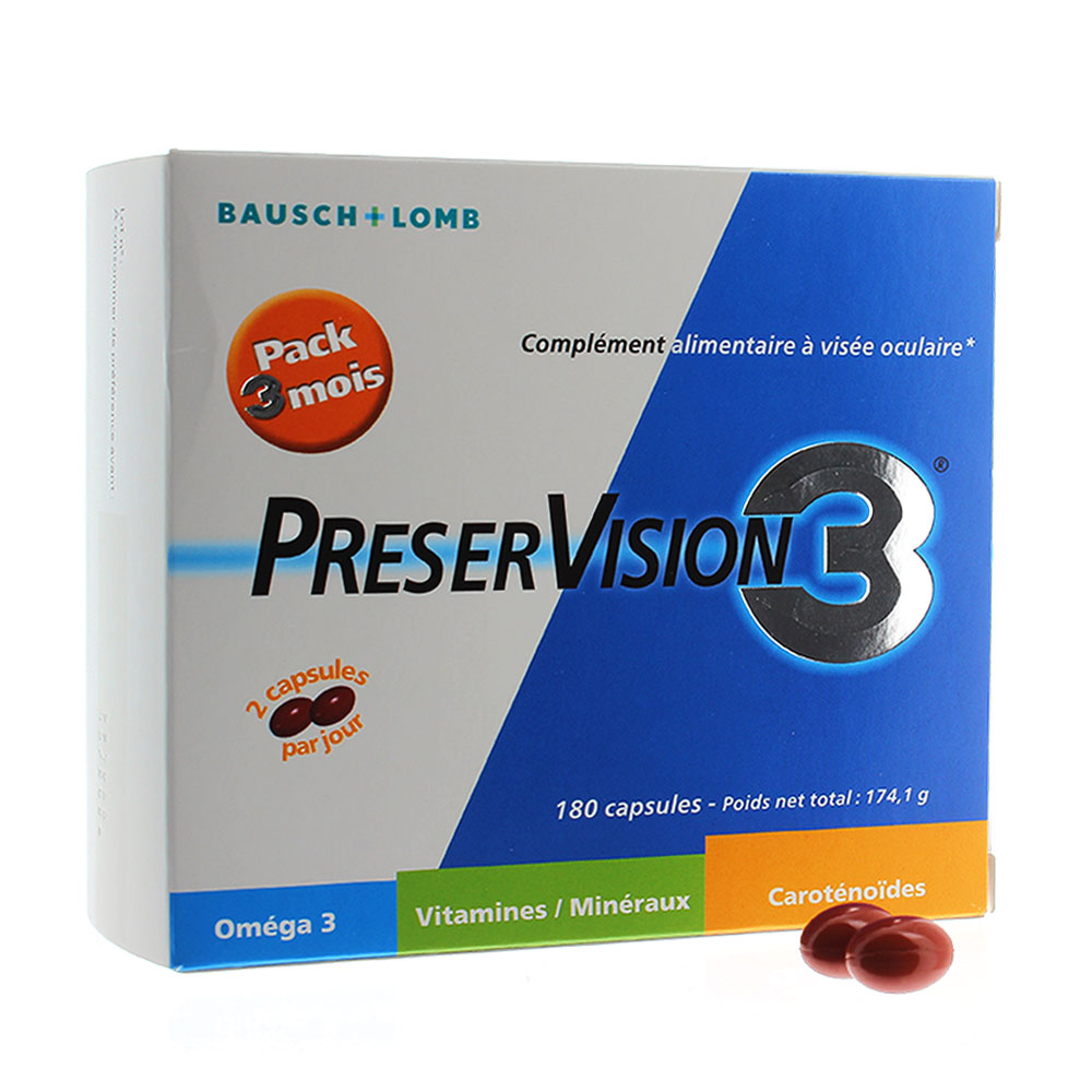 Bausch&Lomb Preservision Viso oculare per la salute degli occhi 180 Capsule