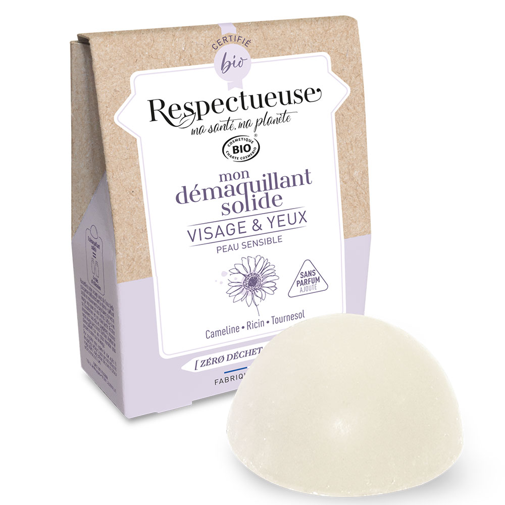 Respectueuse Struccante biologico per viso e occhi Pelle Sensibile 25g