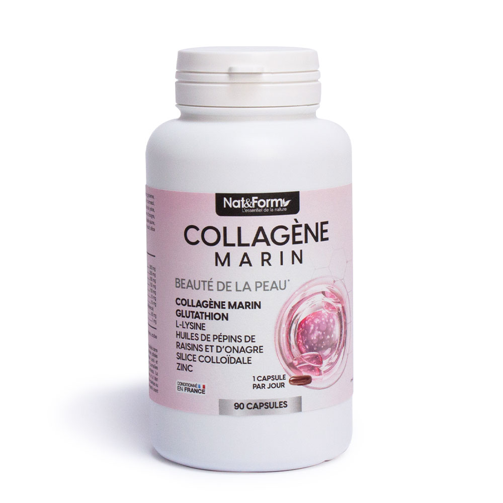 Nat&Form Collagene marino Bellezza della pelle con glutatione 90 Capsule