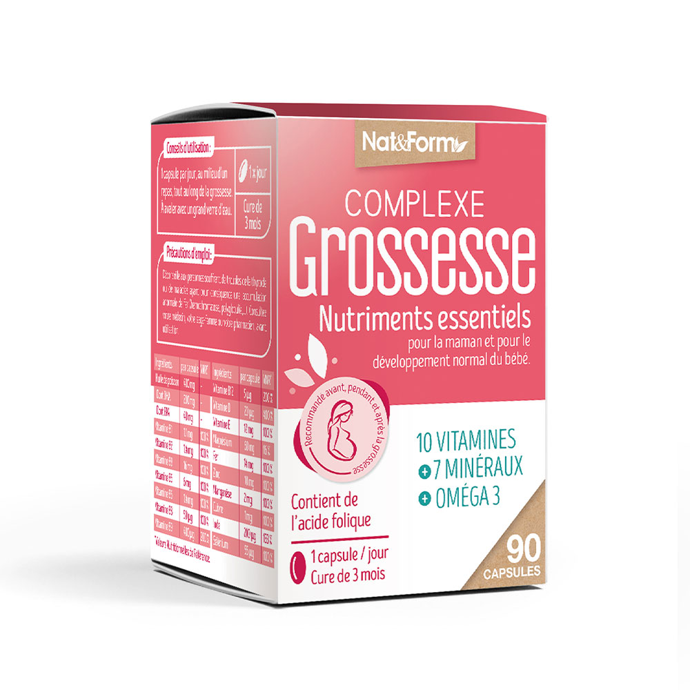 Nat&Form Complesso di gravidanza Nutrienti essenziali 90 Capsule
