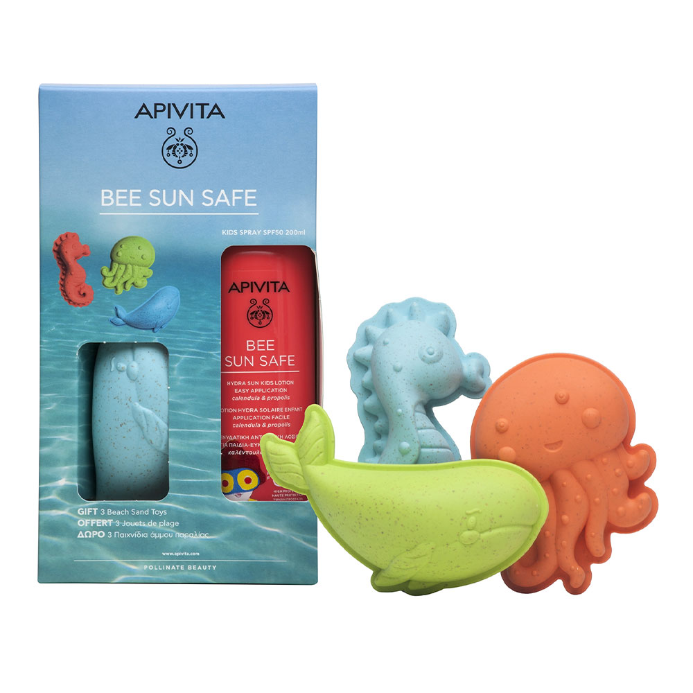 Apivita Bee Sun Safe Set regalo per bambini SPF30 e giocattoli da spiaggia 200 ml