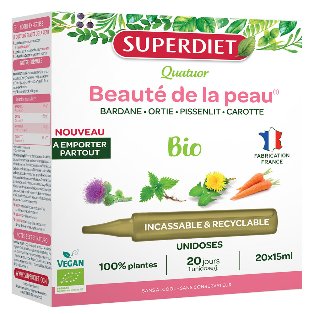 Superdiet Quatuor Bellezza della Pelle Bio 20 lampadine