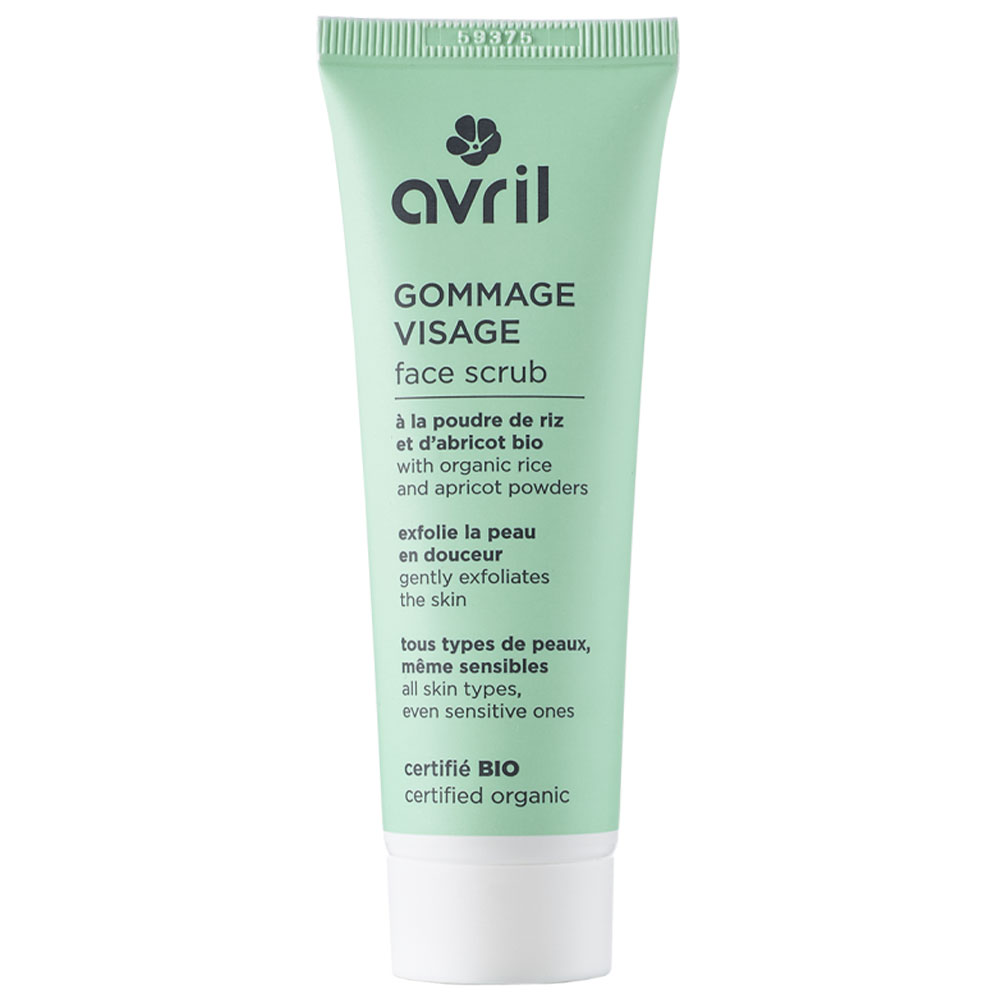 Avril Scrub viso con polvere di riso e albicocca Bio 50ml