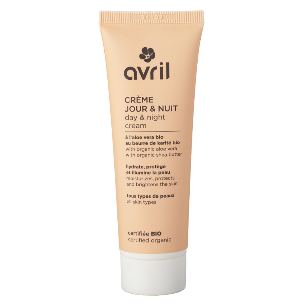 Avril Crema da giorno e da notte con aloe vera e burro di karité biologico 50ml