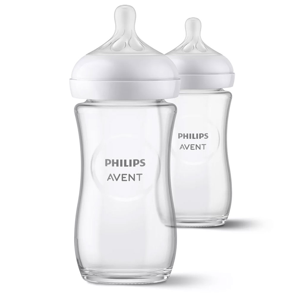 Avent Natural Response Biberon in vetro a partire da 3 mesi a 6 mesi 2 x 240 ml