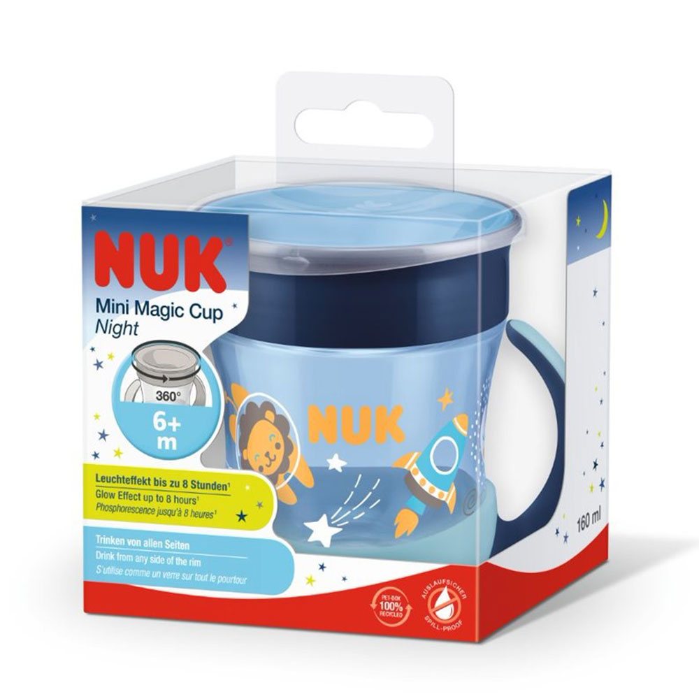 Nuk Mini Magic Cup Tazza per l'allenamento notturno 360 Maniglie da 6 mesi in su 160 ml