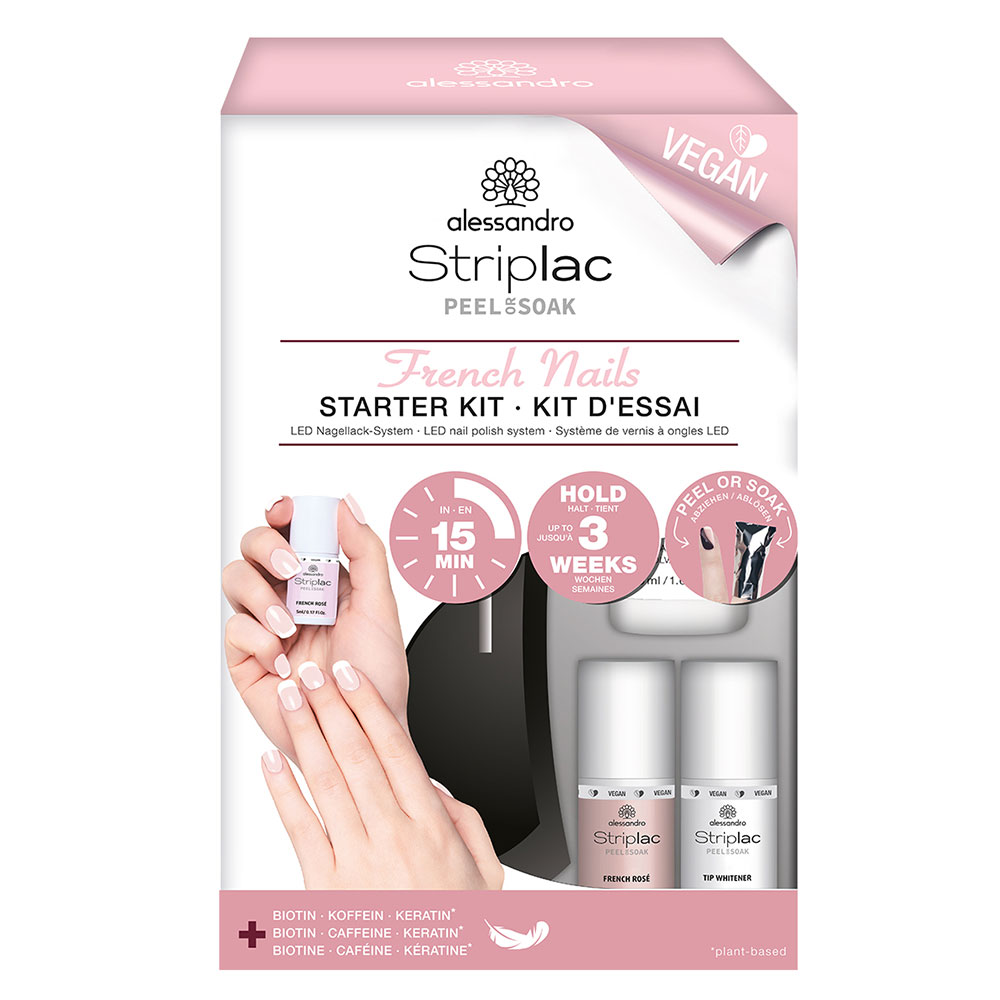 Alessandro Striplac Kit per manicure francese Peel or Soak Semipermanente