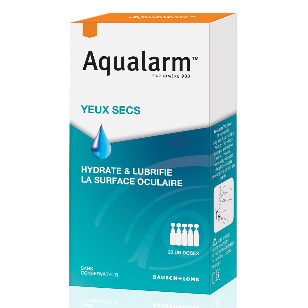 Bausch&Lomb Aqualarm Fluido lubrificante per la superficie oculare idratante 20 Monodosi