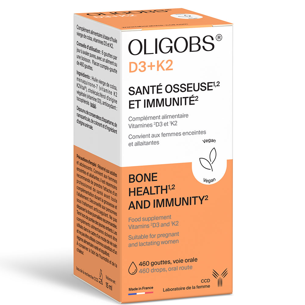 Ccd Oligobs Vitamine D3 + K2 Salute delle ossa e immunità 460 Gocce