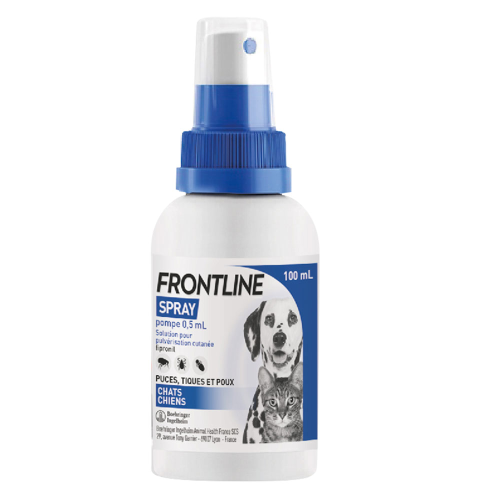 Frontline Spray cutaneo anti pulci zecche e pidocchi per cane e gatto 100 ml