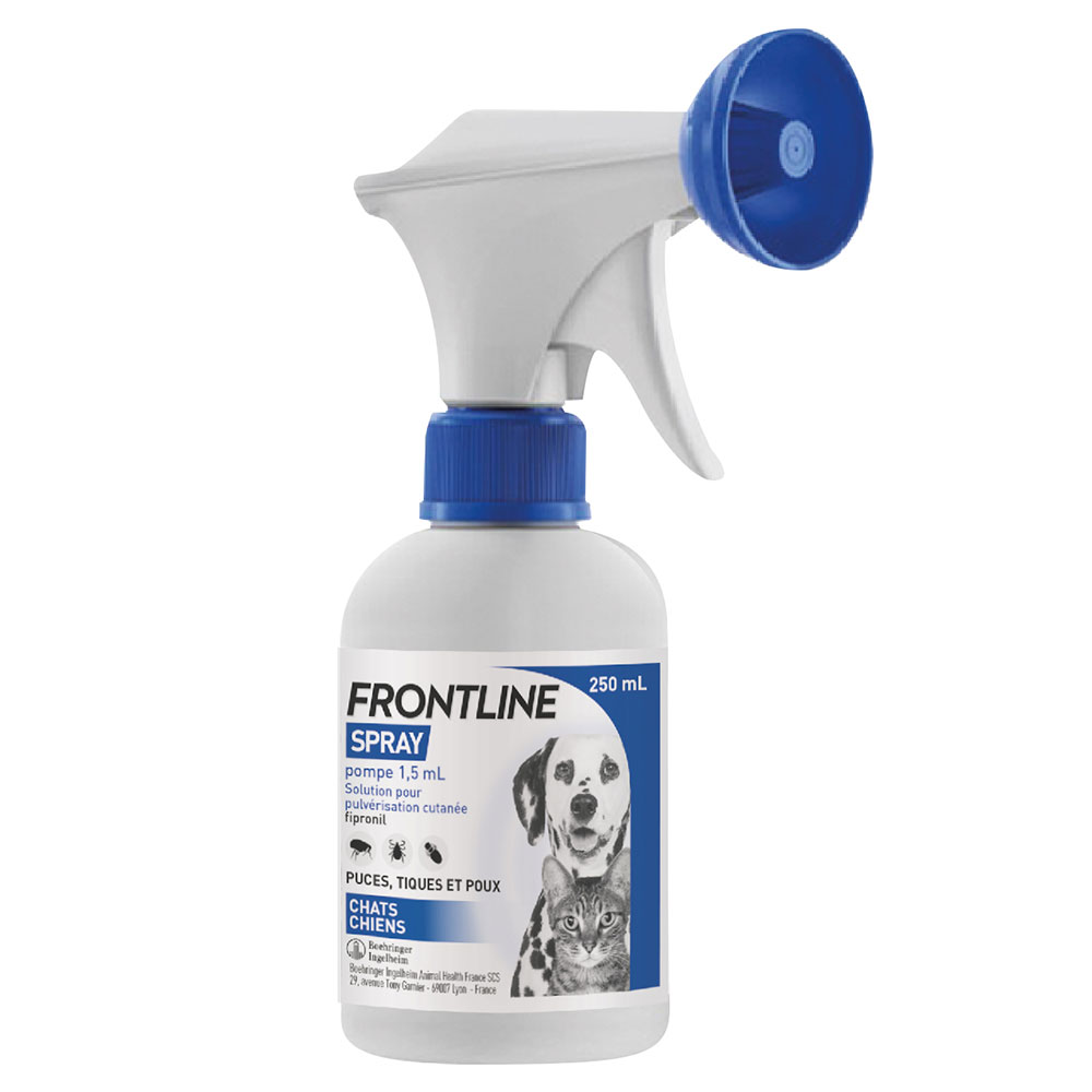 Frontline Spray cutaneo anti pulci zecche e pidocchi per cane e gatto 250 ml
