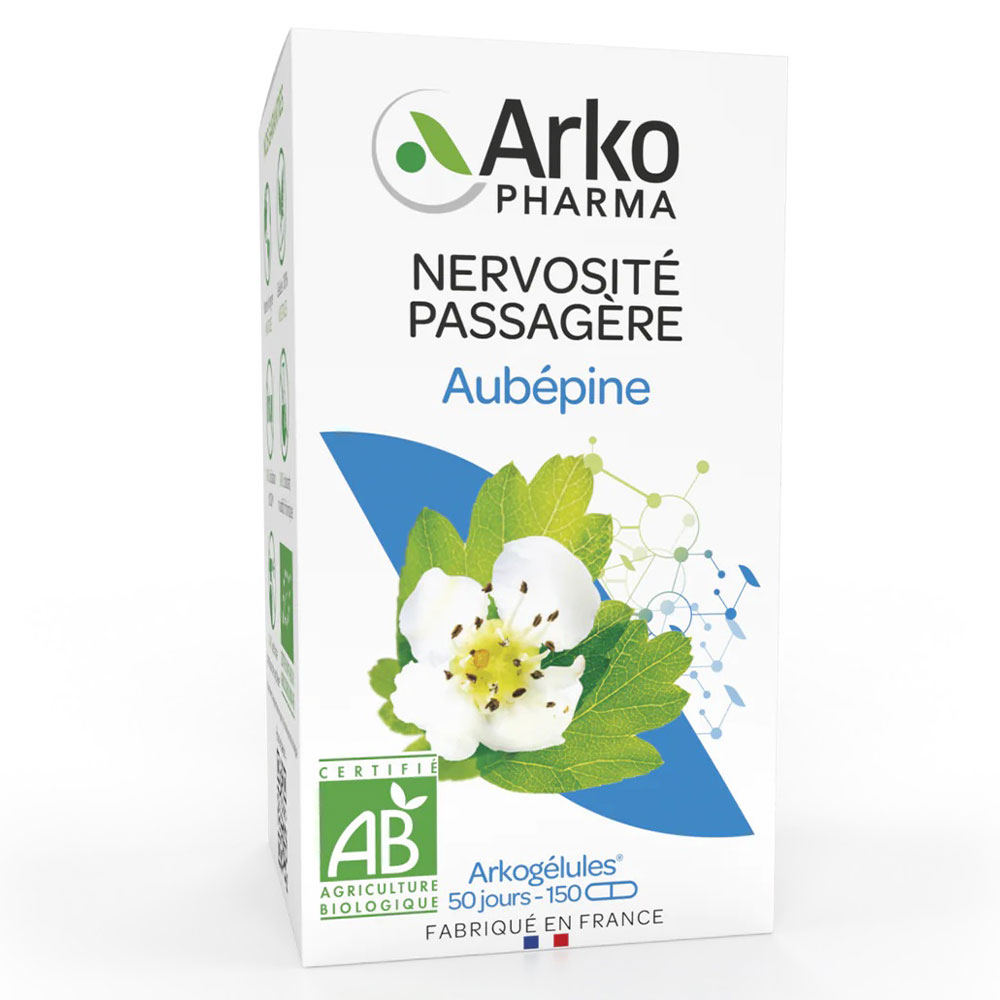Arkopharma Arkocapsule Nervosismo passeggero Biancospino organico 150 Capsule