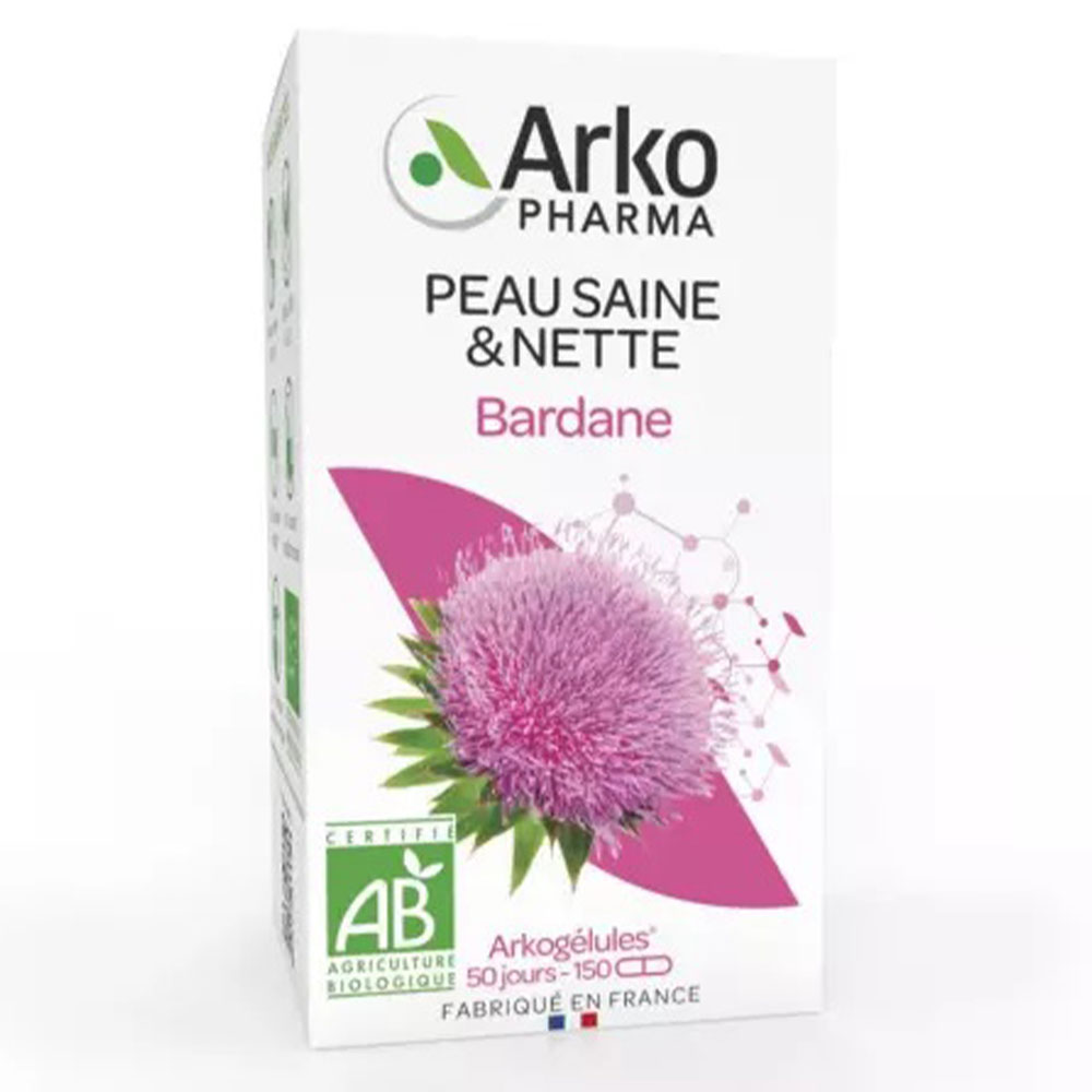 Arkopharma Arkocapsule Pelle sana e pulita Bardana biologica 150 Capsule