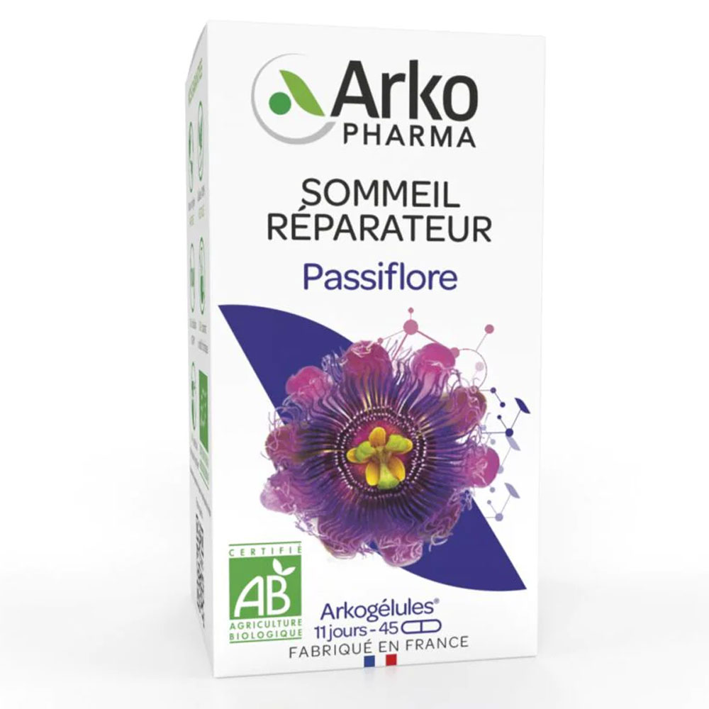 Arkopharma Arkocapsule Riparatore del Sonno alla Passiflora biologica 45 capsule