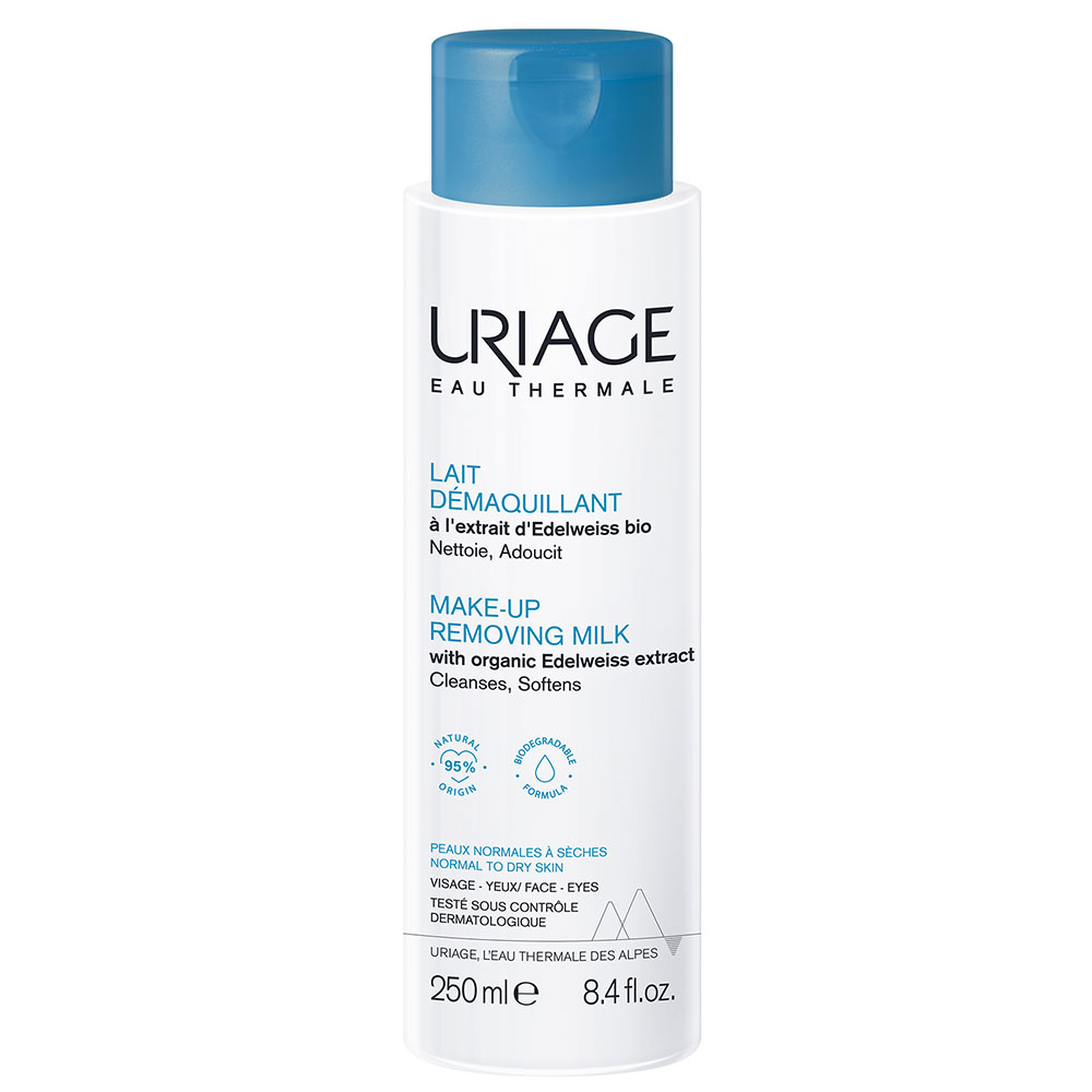 Uriage Igiene Viso Latte struccante viso e occhi pelle da normale a secca 250ml
