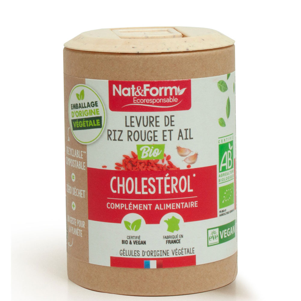 Nat&Form Lievito di riso rosso e aglio biologici Colesterolo 200 capsule