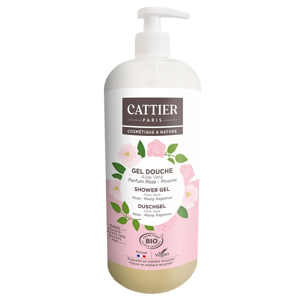 Cattier Gel doccia biologico all'aloe vera senza solfati Pour tous i tipi di pelle 1L